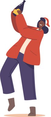 Noel 'i kutlayan kadın şirket çalışanı