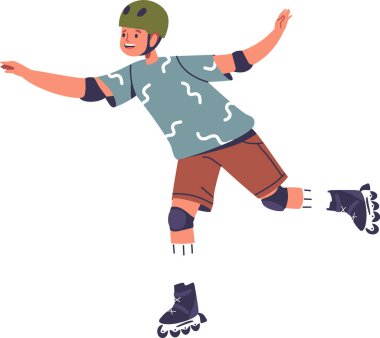 Heyecanlı çocuk tekerlek sürüyor.