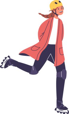 Romantik genç kız arabalara biniyor.