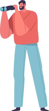 Binoküler arıyor işadamı