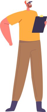 Panosu olan postacı.