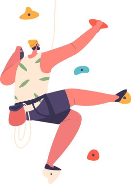 Yapay tırmanma duvarındaki sporcu