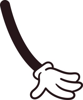 Eldivendeki komik el.