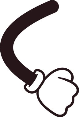 Eldivendeki komik el.