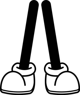 Komik bacaklar eski karikatür.