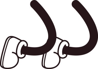 Karikatür bacak vücut parçası