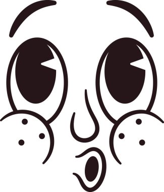 Kaygısız mizah yüz karikatür ıslık