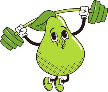 Güçlü armut halter kaldırıyor.