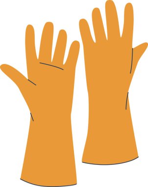 Temizlik için lastik eldiven.