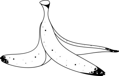 Siyah-beyaz muz kabuğu kırıntısı