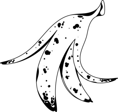 Muz derisi siyah-beyaz karalama stili