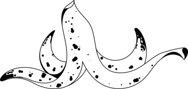 Siyah-beyaz muz derisi atılmış