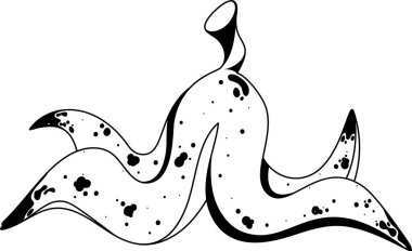 Siyah-beyaz muz kabuğu organik atık