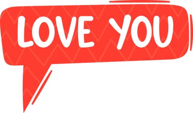 Seni seviyorum diyalog balonu