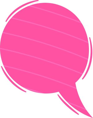 Boş yuvarlak pembe konuşma balonu