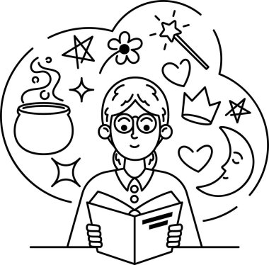 Bilimi siyah-beyaz öğrenen kız öğrenci.