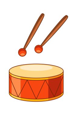 Davul karikatürü perküsyon müzik enstrümanı konser ekipmanı