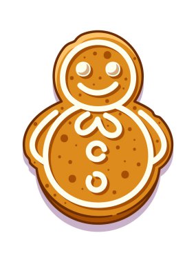 Tatlı kardan adam Noel zencefilli kurabiye tatlı pasta