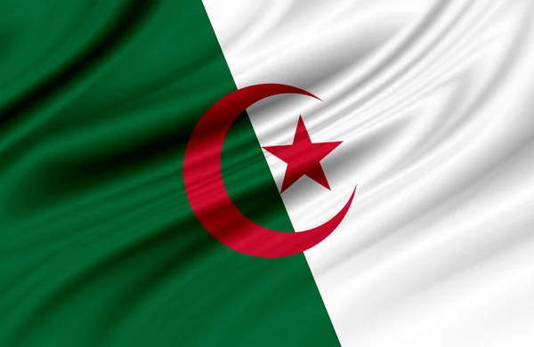 Прапор Алжиру Текстурою Прапор Алжиру — стокове фото