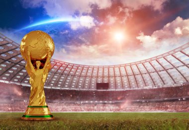  Beyaz futbol topu üzerine Katar 2022 Fifa Dünya Kupası logosu. 21 Kasım - 18 Aralık 2022 tarihleri arasında Katar 'daki uluslararası futbol organizasyonu
