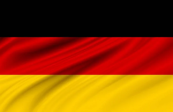 Deutschland Fahne Mit Stoffstruktur Illustration Flach Lag Hintergrundnutzung — Stockfoto