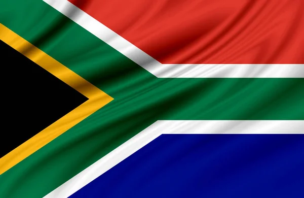 南非国旗 1994年4月27日通过 以取代1928年以来使用的国旗 由弗雷德里克 布朗内尔设计的新国旗被选为新民主的代表 — 图库照片