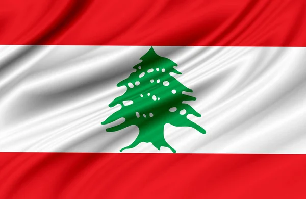 Libanon Schwenkt Flagge Hintergrund Der Libanesischen Nationalflagge Illustration — Stockfoto