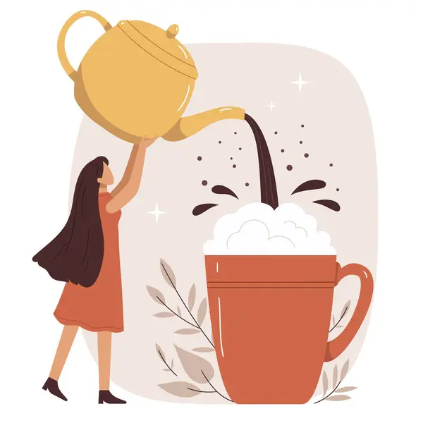 Kız bir sürü kahve konsepti koyuyor. Mola zamanı.. 