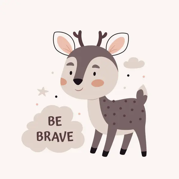 İsimsiz-2Şirin küçük geyik. Metin cesur olsun. Bej ve gri renkli şirin Bohem Scandi bebek odası posterleri. Boho vektör baskısı