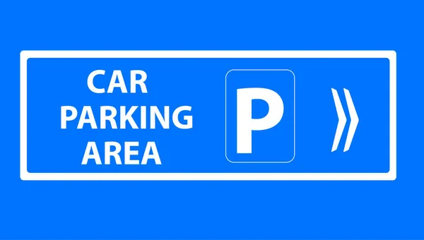Panneau Vectoriel Dirigé Vers Parking — Image vectorielle