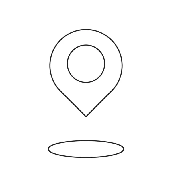 Kartenzeiger Symbol Standort Symbol Einfaches Vektordesign — Stockvektor