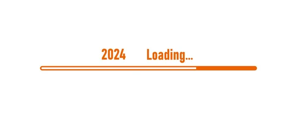 Завантаження Бар 2024 Мета Планування Бізнес Концепції Векторні Ілюстрації Графічного — стоковий вектор