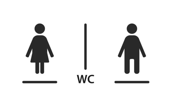 Beschilderung Symbole Set Männliche Und Weibliche Toilette Symbole — Stockvektor