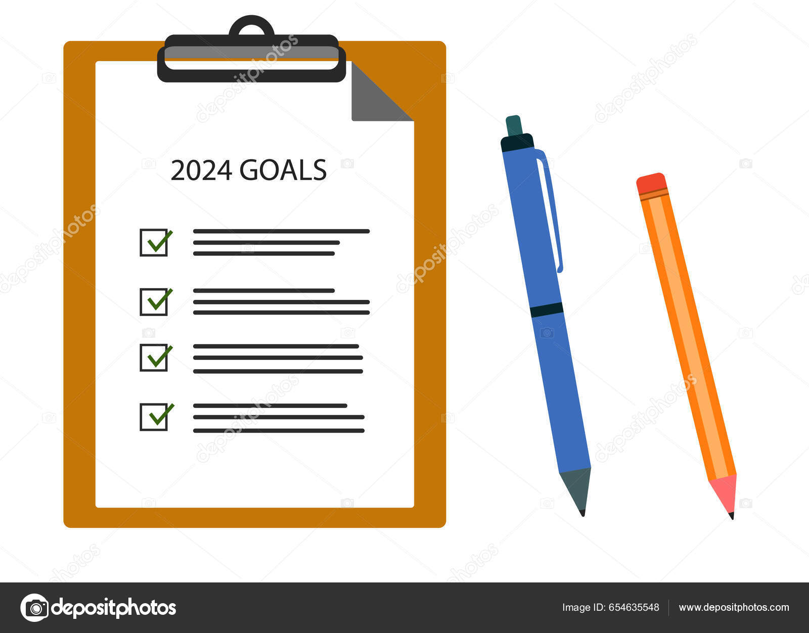 2024 Goals Approved File 2024 Year Plan Idea Concept Business Stock
