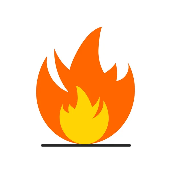 Fire Symbol Burning Fire Vector — Stock Vector