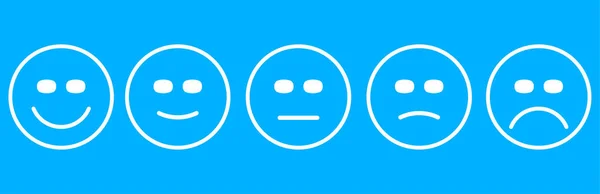 Šťastný Výraz Obličeje Hodnocení Zpětná Vazba Skóre Pozitivní Hodnocení Zákazníků — Stockový vektor