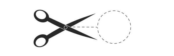 Scissors Icon Vector Logo Template Idea Concept —  Vetores de Stock