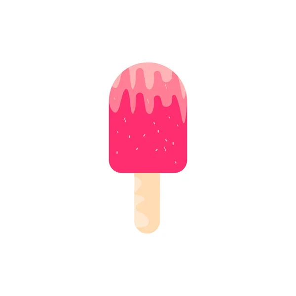 Strawberry Popsicles Vector Symbol Relaze Summer 디저트 아이디어 — 스톡 벡터