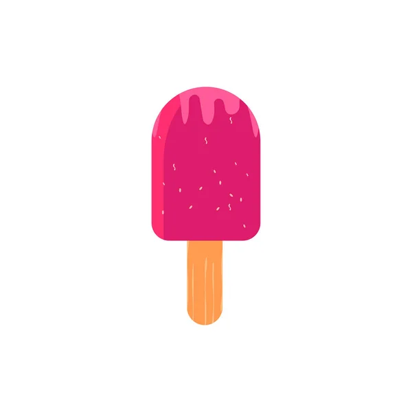 Φράουλα Popsicles Διάνυσμα Symbol Refreshing Έννοια Επιδόρπιο Καλοκαίρι — Διανυσματικό Αρχείο
