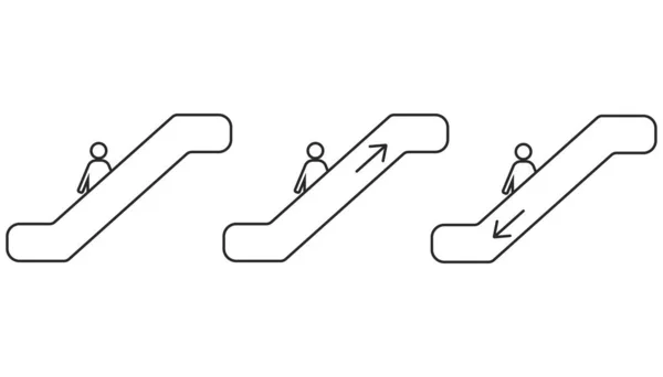 Rolltreppen Symbol Vektorgrafiken Konzept — Stockvektor