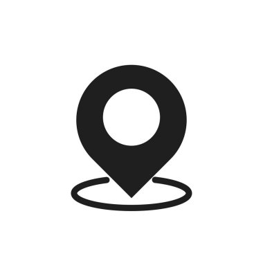 Simge. Konum bilgisi fikri ile harita işaretleyici