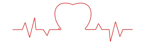 心跳节律符号 世界心脏健康日 脉搏跟踪 心电图和心脏符号 矢量设计Eps — 图库矢量图片