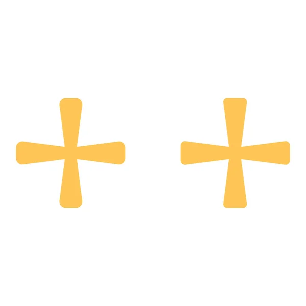 Religiöses Symbol Der Christen Kreuzzeichen Auf Weißem Hintergrund — Stockvektor
