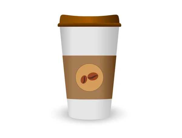 Kaffekopp Isolert Hvit Bakgrunn Planlagt Kaffekonsept Turkaktig Kaffedag – stockvektor