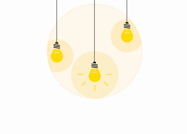Suspendue Ampoule Rouge Nouveau Concept Idée — Image vectorielle