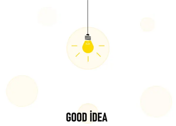 Glödlampa Belyser Bra Idé New Idea Concept — Stock vektor