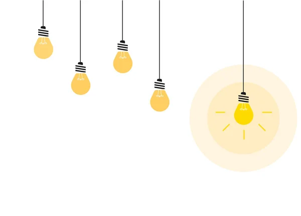 Glühbirnen Konzept Konzepte Für Kreatives Denken Innovation Kreative Ideen Inspiration — Stockvektor