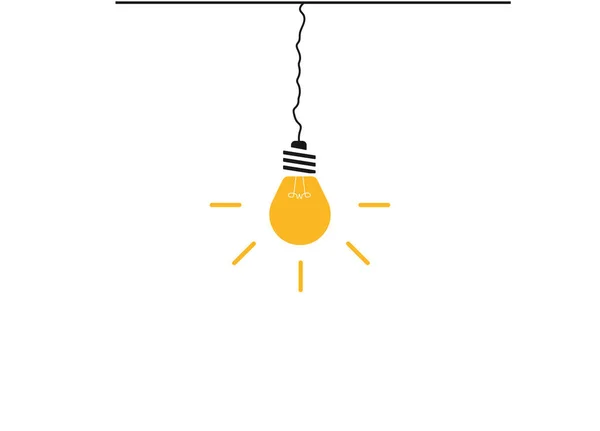 Brennende Gelbe Glühbirne Ideen Und Kreatives Denken Analytische Denkkonzepte — Stockvektor