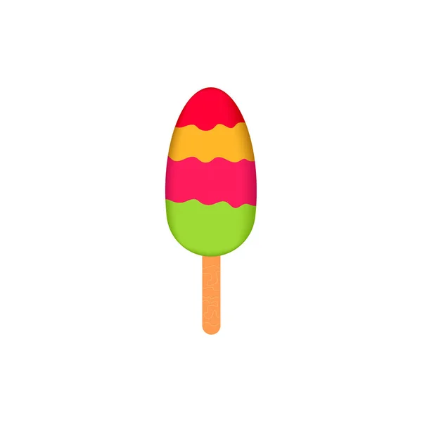 Ice Cream Fruit Popsicle Stick Vector Design — Stock Vector
