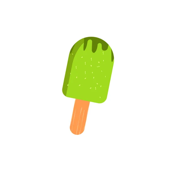Зеленое Мороженое Фисташками — стоковый вектор